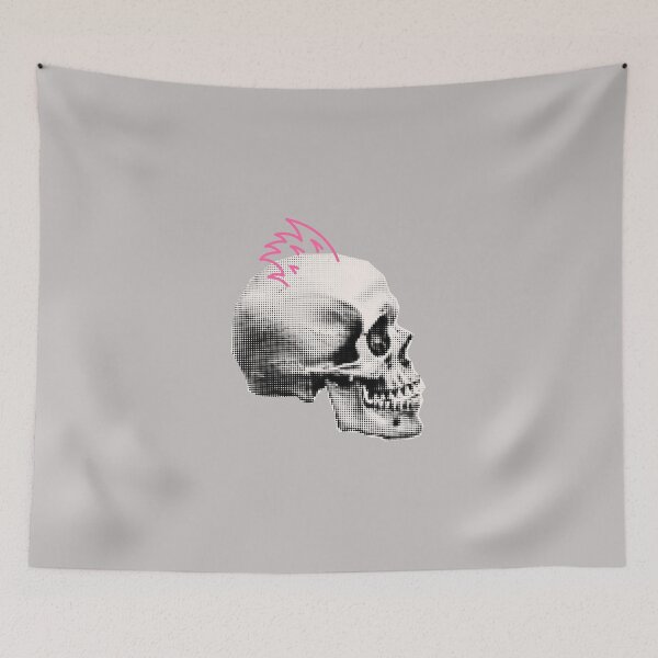 Item preview, mohawk skeleton face designed and sold by FunEyeDesign.