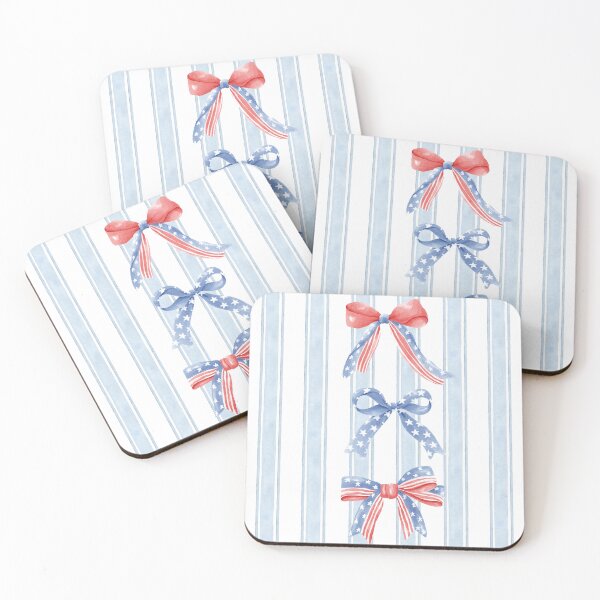 Item preview, Patriotic Watercolor Bows – Red White & Blue USA Stars and Stripes Design designed and sold by cait-shaw.