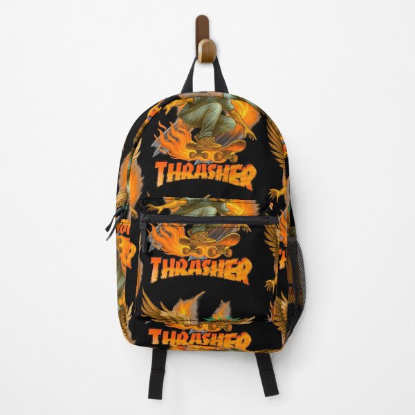 Item preview, Flaming Reaper Skater – Thrasher Style Winged Skull on Fire designed and sold by Michael van der Hoorn.