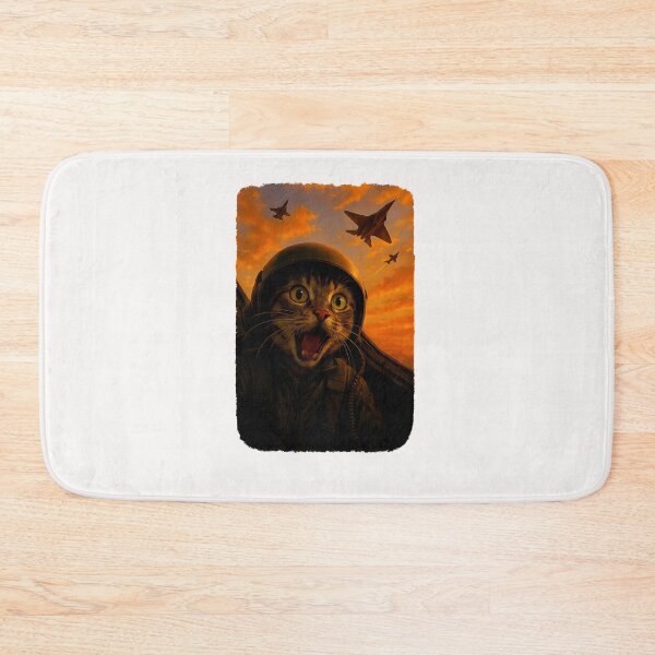 Item preview, Funny Screaming Cat Fighter Jet Pilot Kitty Selfie designed and sold by diyoor.