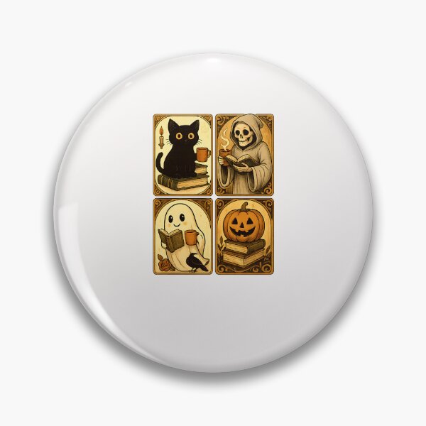 Artikelvorschau, Geist liest Bücher Tarotkarte Halloween Retro Vintage entworfen und verkauft von diyoor.