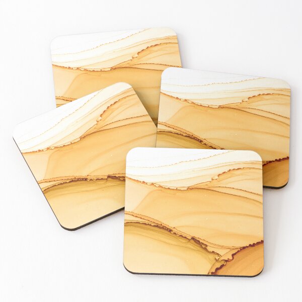 Item preview, An ethereal abstract image of flowing caramel-colored fluid with soft waves and darker, delicate outlines, suggesting movement and depth designed and sold by homydesign.