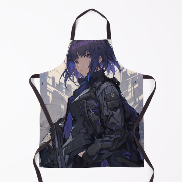 Item preview, Mokoto Motoko Kusanagi Ghost Shell Anime Girl Cyberpunk Rifle Black Jacket designed and sold by mildaclairmo.