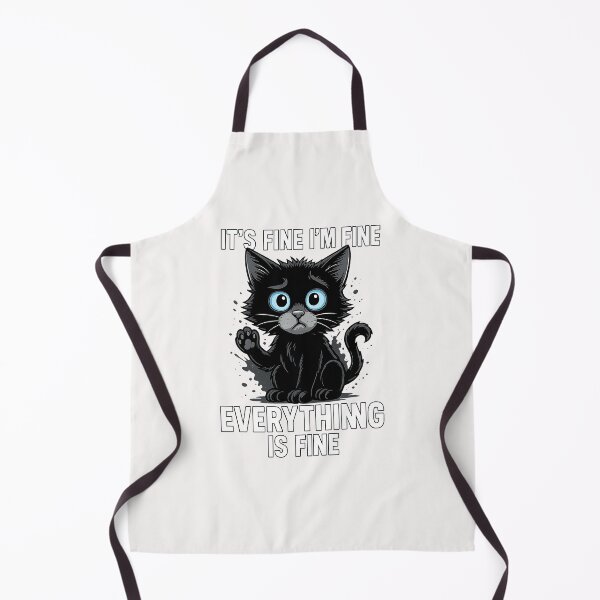 Item preview, It´s Fine Im Fine Everything Is Fine - Funny Black Cat designed and sold by diyoor.