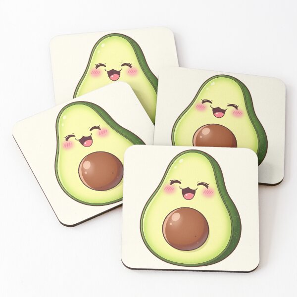 Aperçu de l'œuvre Avocat mignon et animé – Un fruit kawaii sain et bienfaisant créée et vendue par Kindfolk.