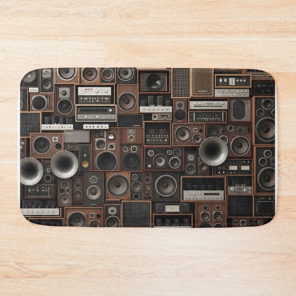 Item preview, A modern, minimalist speaker is presented in a studio shot against a sleek, dark background, emphasizing its design designed and sold by homydesign.