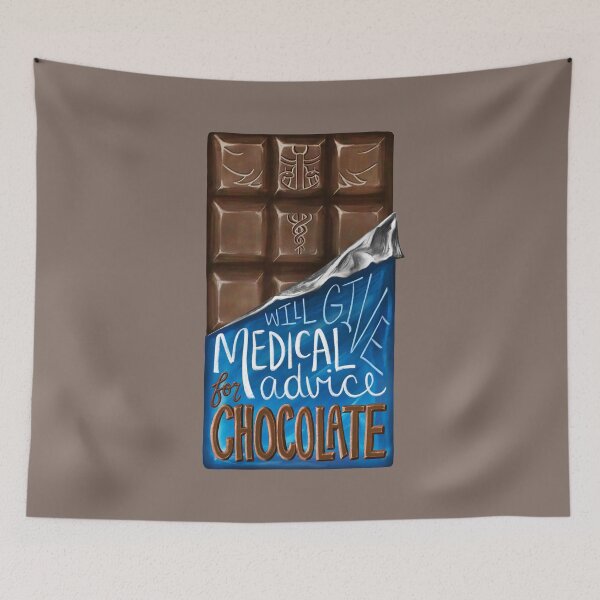 Item preview, Will Give Medical Advice for Chocolate - Chocoholic Caduceus designed and sold by Olivia Ossege.