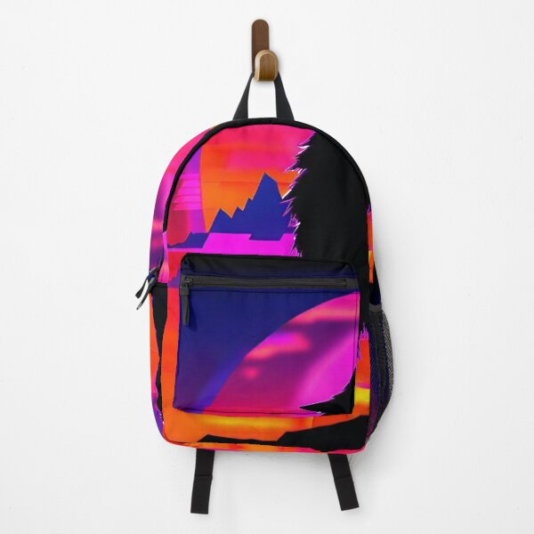 Item preview, Synthwave Howl – Retro Neon Wolf Silhouette designed and sold by NeuroTee.
