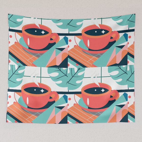 Artikelvorschau, „Tropisches Morgenkaffee-Glück“ entworfen und verkauft von ART ATTACK ZONE.