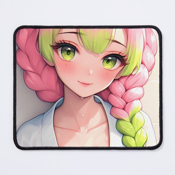Item preview, Mitsuri Kanroji Demon Slayer Anime White Robe Pink Braids Sweet Glow designed and sold by earlobejerk.