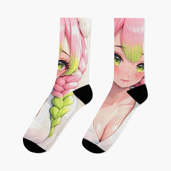 Item preview, Mitsuri Kanroji Demon Slayer Anime White Robe Pink Braids Sweet Glow designed and sold by earlobejerk.