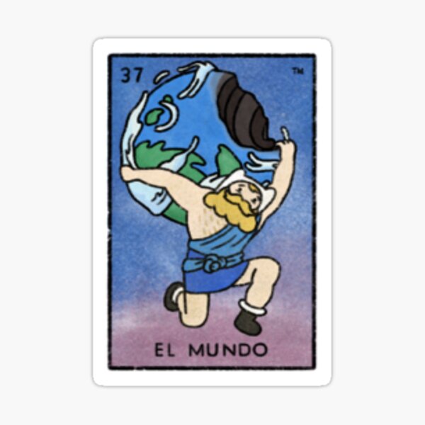 Item preview, Adventure Time Loteria - El Mundo/Pillow Finn designed and sold by Stineosaur.
