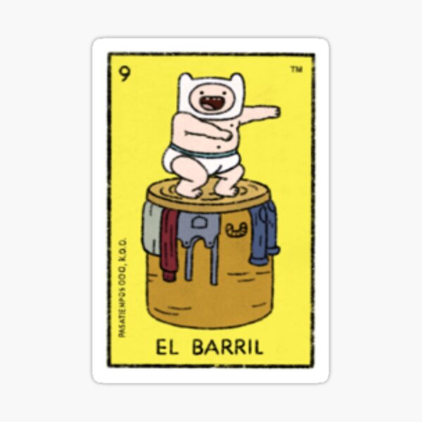 Item preview, Adventure Time Loteria - El Barril/Baby Finn designed and sold by Stineosaur.