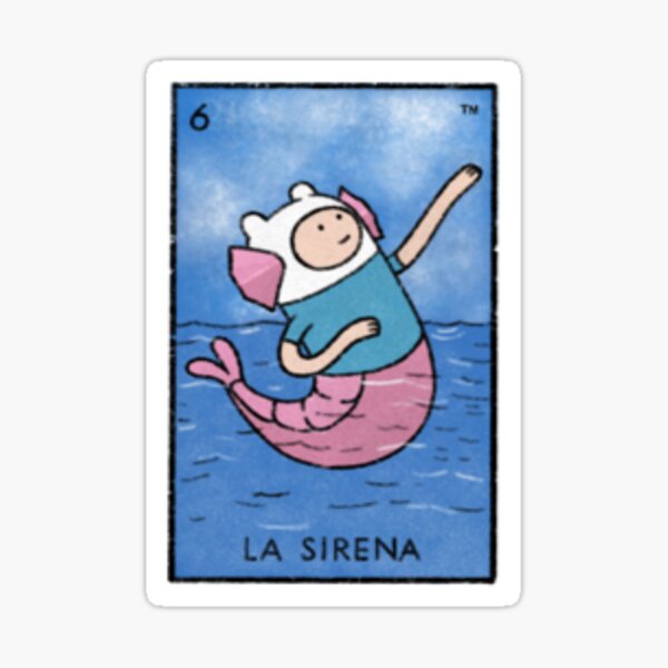 Item preview, Adventure Time Loteria - La Sirena/Islands Finn designed and sold by Stineosaur.