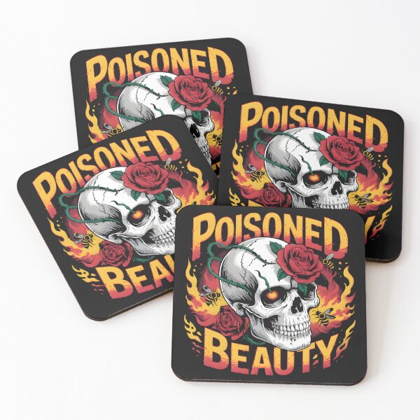 Item preview, Poisoned Beauty – Dark Aesthetic Floral Skull T-Shirt designed and sold by T3goods.