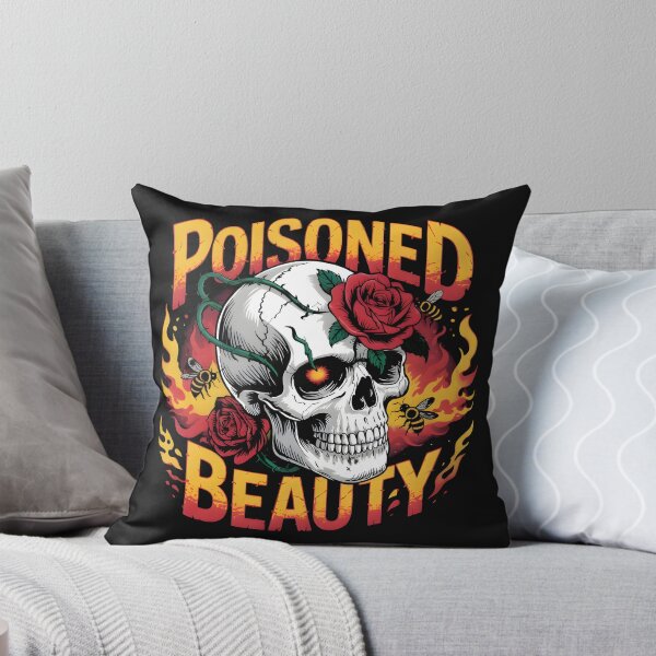 Item preview, Poisoned Beauty – Dark Aesthetic Floral Skull T-Shirt designed and sold by T3goods.