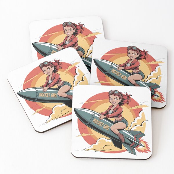 Item preview, A woman riding a rocket. designed and sold by Joseph Hail.
