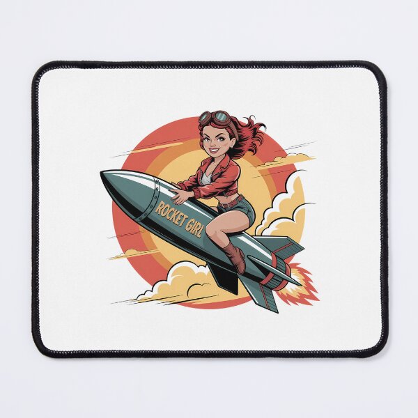 Item preview, A woman riding a rocket. designed and sold by Joseph Hail.