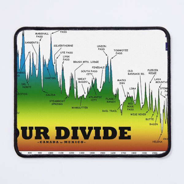 Item preview, NOBO Tour Divide Elevation Profile, TD Logo designed and sold by schillingsworth.