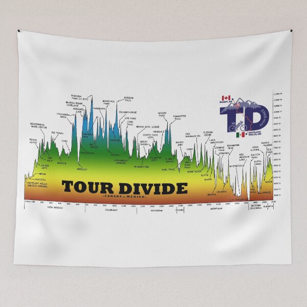 Item preview, NOBO Tour Divide Elevation Profile, TD Logo designed and sold by schillingsworth.