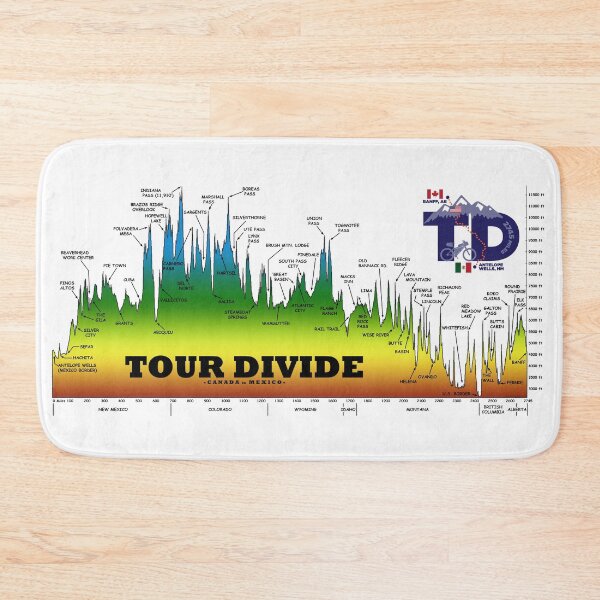 Item preview, NOBO Tour Divide Elevation Profile, TD Logo designed and sold by schillingsworth.