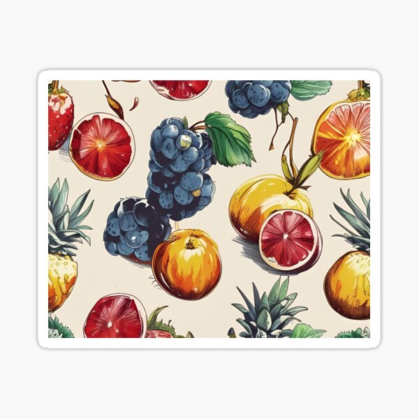 Item preview, "Juicy Vintage Fruit Print Tee" designed and sold by alphadesigns24.