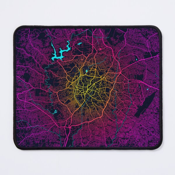 Item preview, Ibadan City Map of Oyo, Nigeria - Neon designed and sold by deMAP.