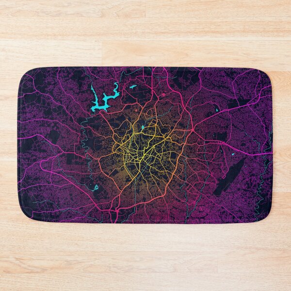 Item preview, Ibadan City Map of Oyo, Nigeria - Neon designed and sold by deMAP.