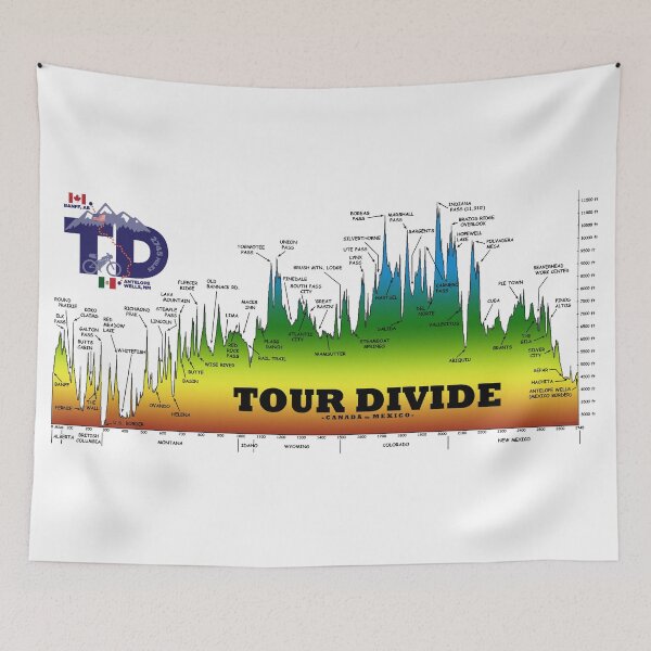 Item preview, Tour Divide Elevation Profile, TD Logo designed and sold by schillingsworth.