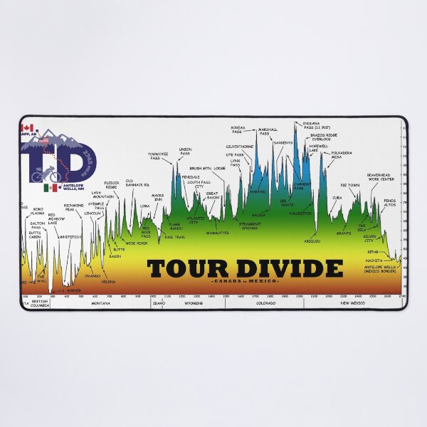 Item preview, Tour Divide Elevation Profile, TD Logo designed and sold by schillingsworth.
