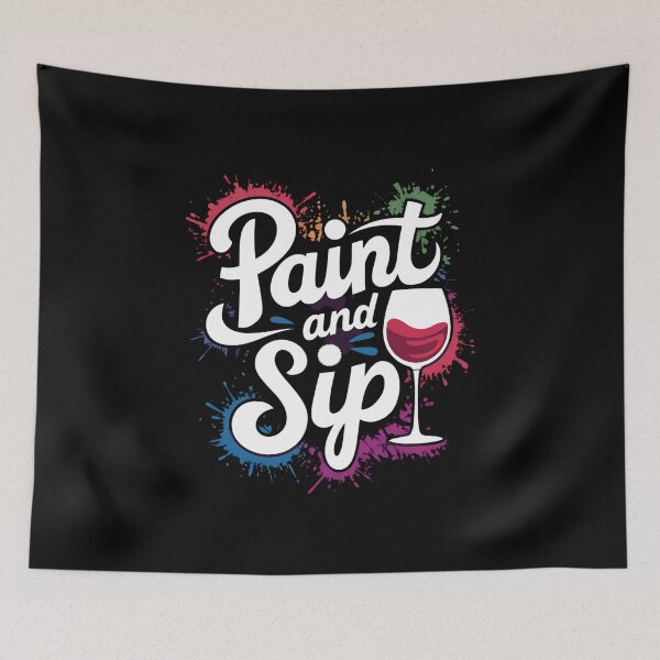 Item preview, Wine Lover Drinkers Graphic Paint and Sip Party Drinking designed and sold by MAKOPOKOShop.
