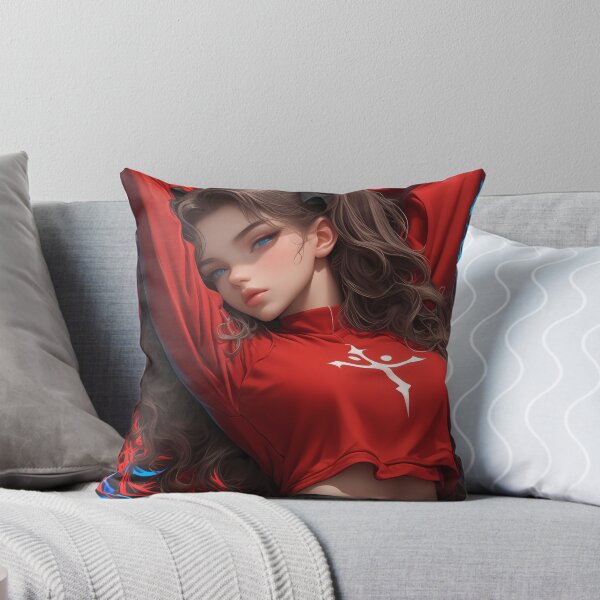 Item preview, Anime Girl Reclining Fiery Aura Red Crop Top designed and sold by lassedgkotsij.