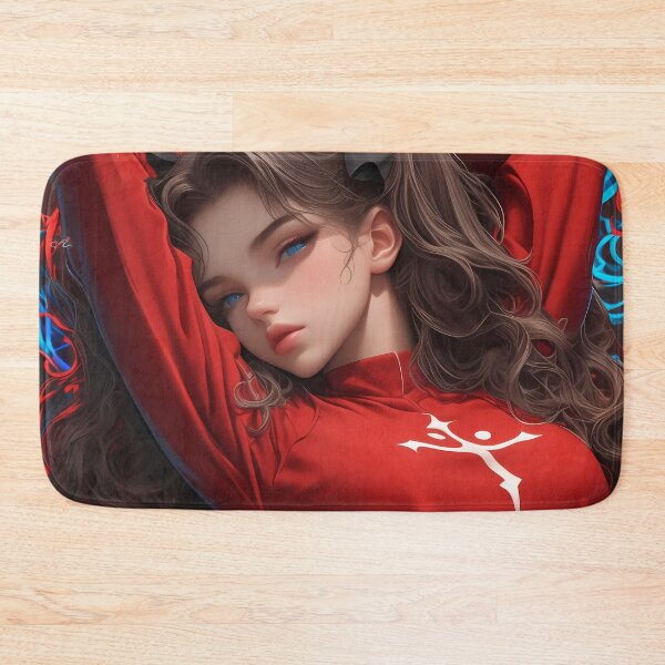Item preview, Anime Girl Reclining Fiery Aura Red Crop Top designed and sold by lassedgkotsij.