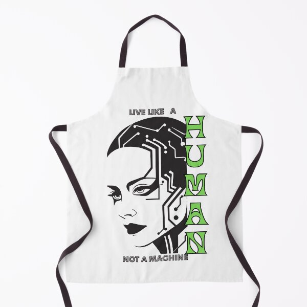 Item preview, Live Like a Human – Futuristic Circuit Face Design designed and sold by MedhaCreations.