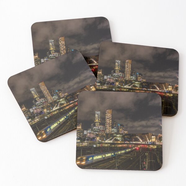 Item preview, Melbourne Skyline at Night, Flinders St designed and sold by Chris Cobern.
