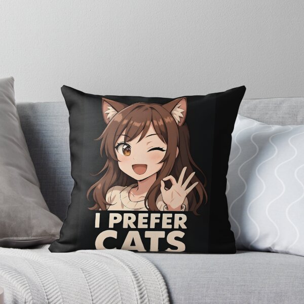 Item preview, Cute Anime Cat Girl Illustration with Whimsical Wink designed and sold by Amr Siam.