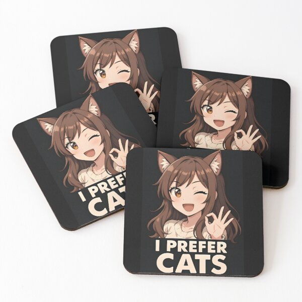 Item preview, Cute Anime Cat Girl Illustration with Whimsical Wink designed and sold by Amr Siam.