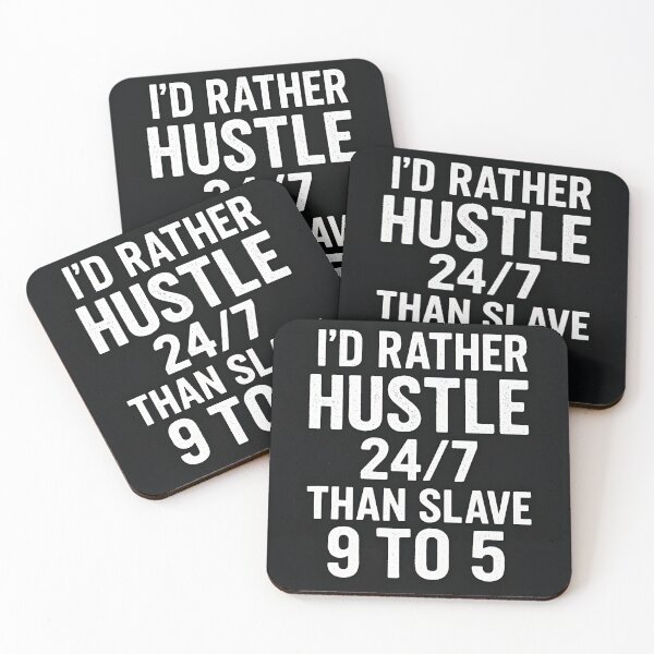 Item preview, Hustle 24/7 Motivational Quote for Entrepreneurs designed and sold by Amr Siam.