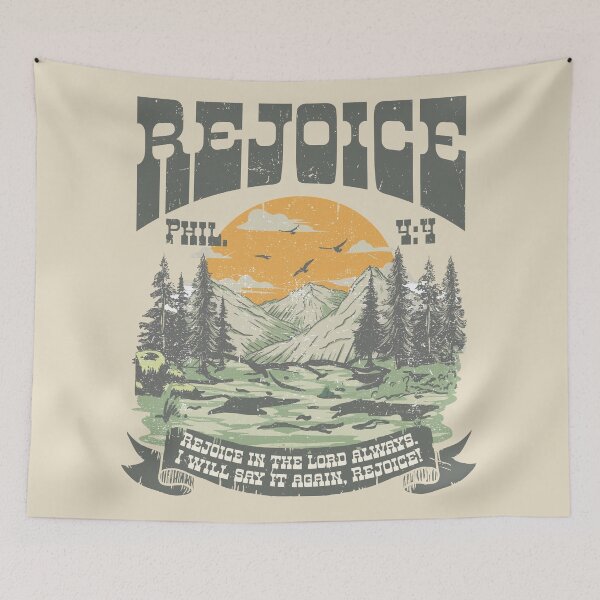 Item preview, Rejoice in the Lord – Philippians 4:4 Verse designed and sold by Marellyssv.
