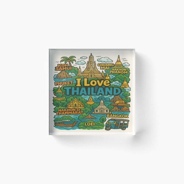 Item preview, Around Thailand” T-Shirt – Iconic Thai Cities & Islands | I ♥ THAILAND Design by MODTHAI designed and sold by Modthai.