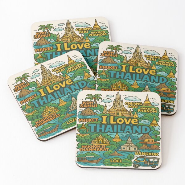 Item preview, Around Thailand” T-Shirt – Iconic Thai Cities & Islands | I ♥ THAILAND Design by MODTHAI designed and sold by Modthai.