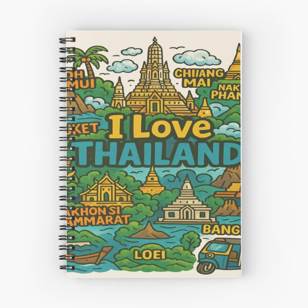 Item preview, Around Thailand” T-Shirt – Iconic Thai Cities & Islands | I ♥ THAILAND Design by MODTHAI designed and sold by Modthai.