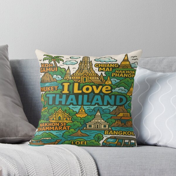 Item preview, Around Thailand” T-Shirt – Iconic Thai Cities & Islands | I ♥ THAILAND Design by MODTHAI designed and sold by Modthai.