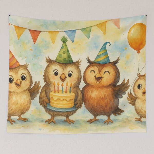 Item preview, Funny owls celebrate birthday designed and sold by Mauswohn.
