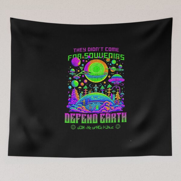 Item preview, Defend Earth Alien Invasion Space Force  designed and sold by flidesign .