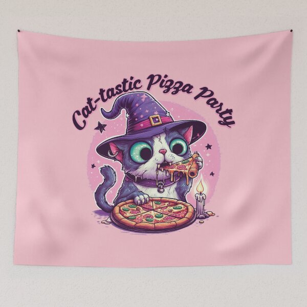 Item preview, Cat- tastic Pizza Party designed and sold by Scaryzz.