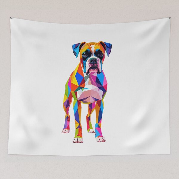Item preview, Colorful Geometric Pop Art Boxer Dog – Bold & Modern Pet Lover Design designed and sold by Fredster1966.