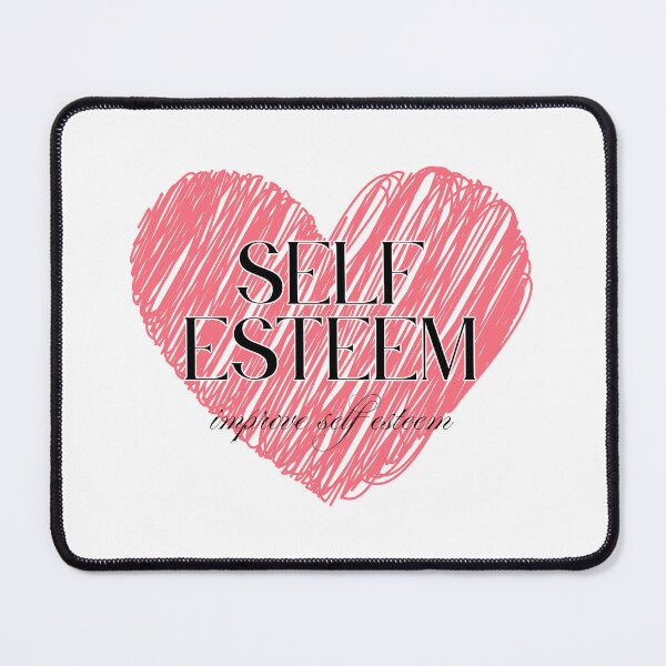 Item preview, Self Esteem Heart Scribble Typography Quote designed and sold by mintmono-studio.