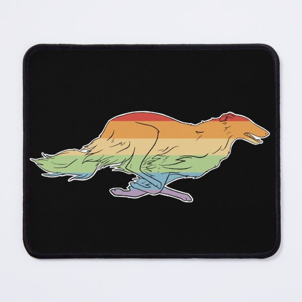 Item preview, Rainbow Pride Borzoi designed and sold by Spinyflowerart.