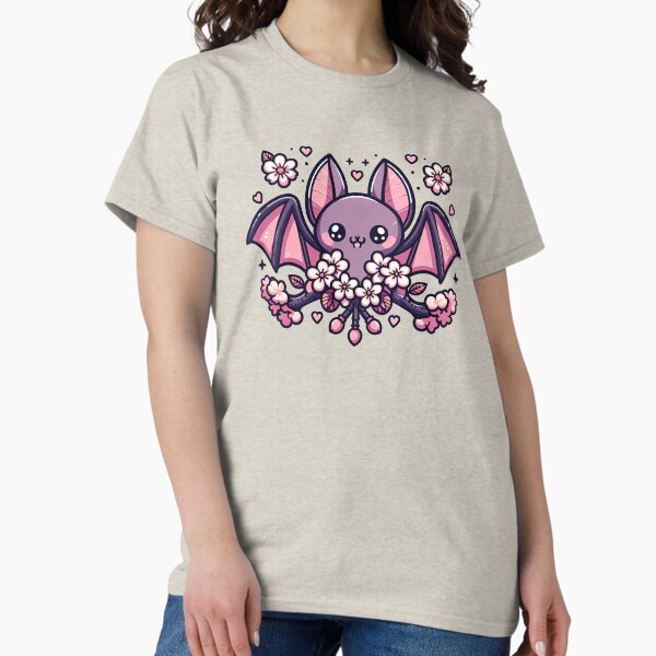 Item preview, Blossom Bat – Cute Anime Style with Cherry Blossoms designed and sold by Kobeko.
